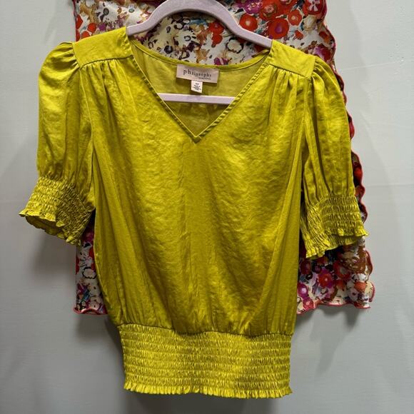 Petite Small Canary Yellow Philosophy Blouse - Picture 3 of 15